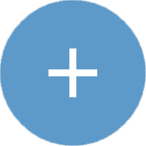 Blue circle with white plus sign