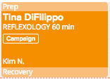 Reflexology session with Tina DiFilippo