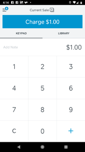 Digital keypad for charging $1.00.